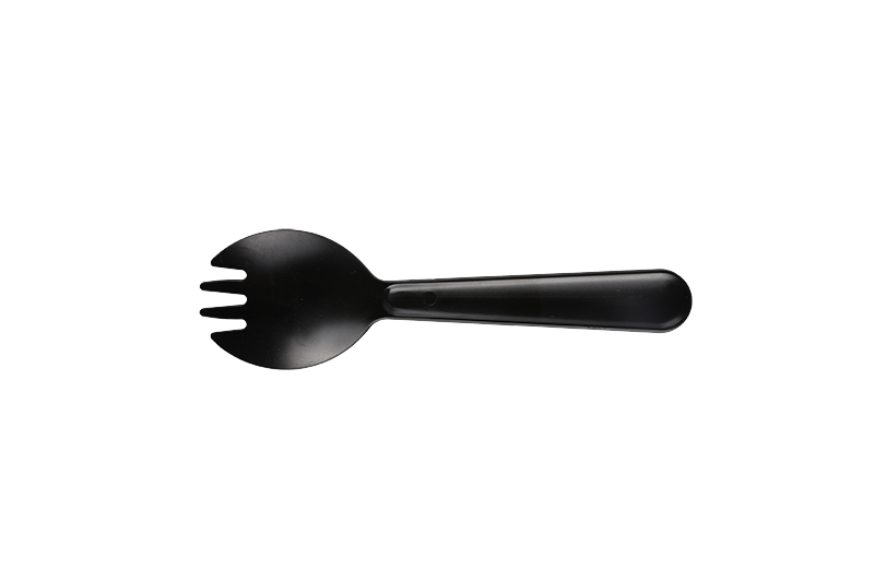 Engångsplast Svart Spork